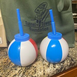 Colorful Beach Ball Sipper Cups